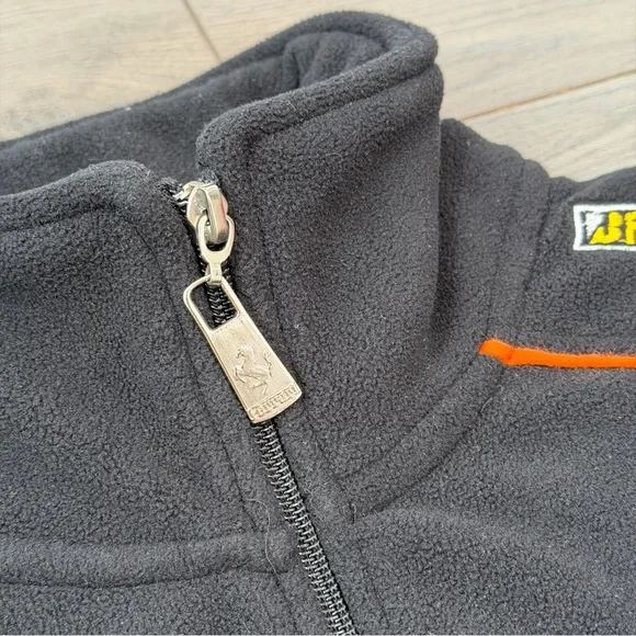 Michael Schumacher Ferrari Black & Orange Zip-Up Fleece Jacket - Picture 6 of 7